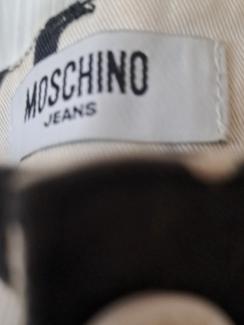 Moschino Vintage Graphic Donna  Hearts  Flare Jeans In  Black & Cream. Sz28 EUC - Picture 3 of 8